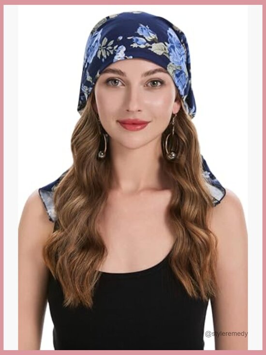 Pre-Tied Turban Beanie Cap Lightweight Chemo Headwrap Skull Cap main image 2